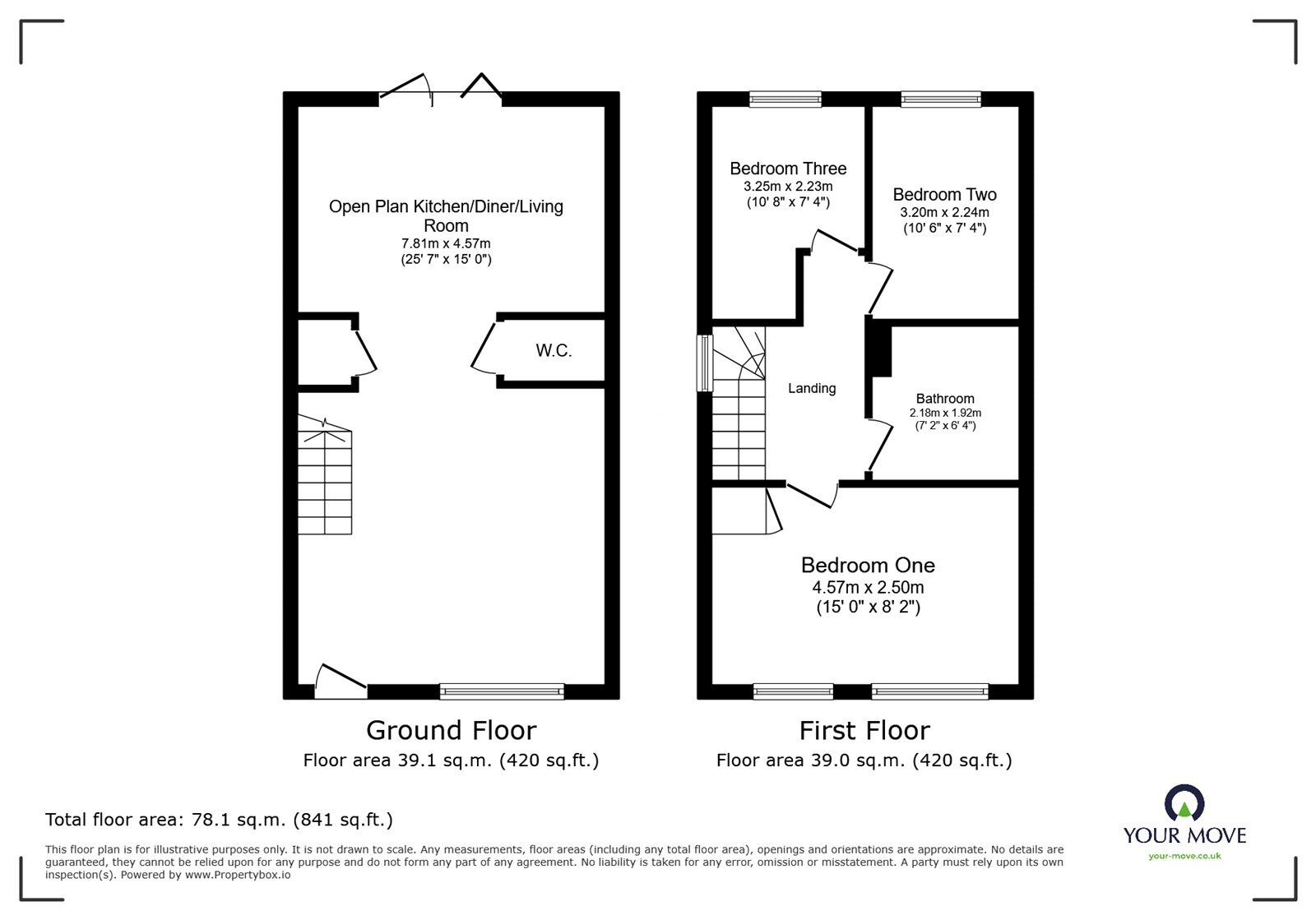 Floorplan of 3 bedroom Semi Detached House for sale, Notleyfield Close, Earl Shilton, Leicestershire, LE9