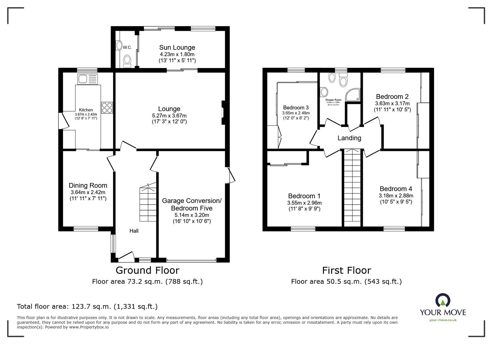 Floorplan of 4 bedroom Detached House for sale, Laneside Drive, Hinckley, Leicestershire, LE10