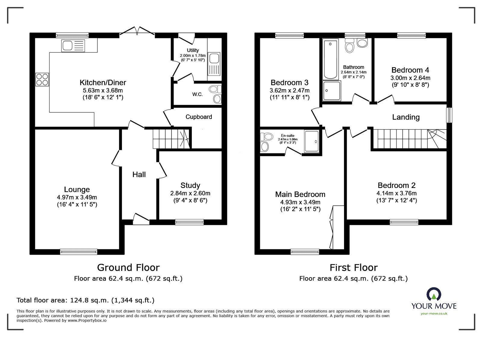 Floorplan of 4 bedroom Detached House for sale, Frezenberg Close, Burbage, Leicestershire, LE10