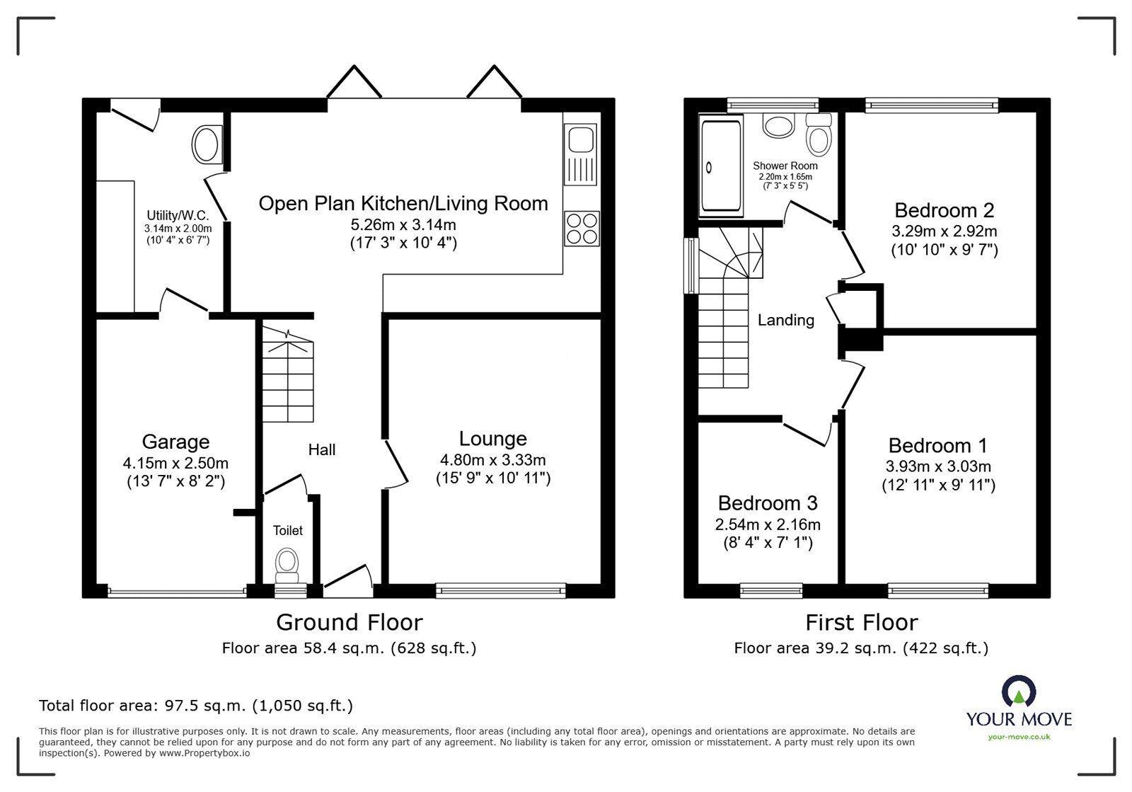 Floorplan of 3 bedroom Semi Detached House for sale, Roston Drive, Leicestershire, LE10