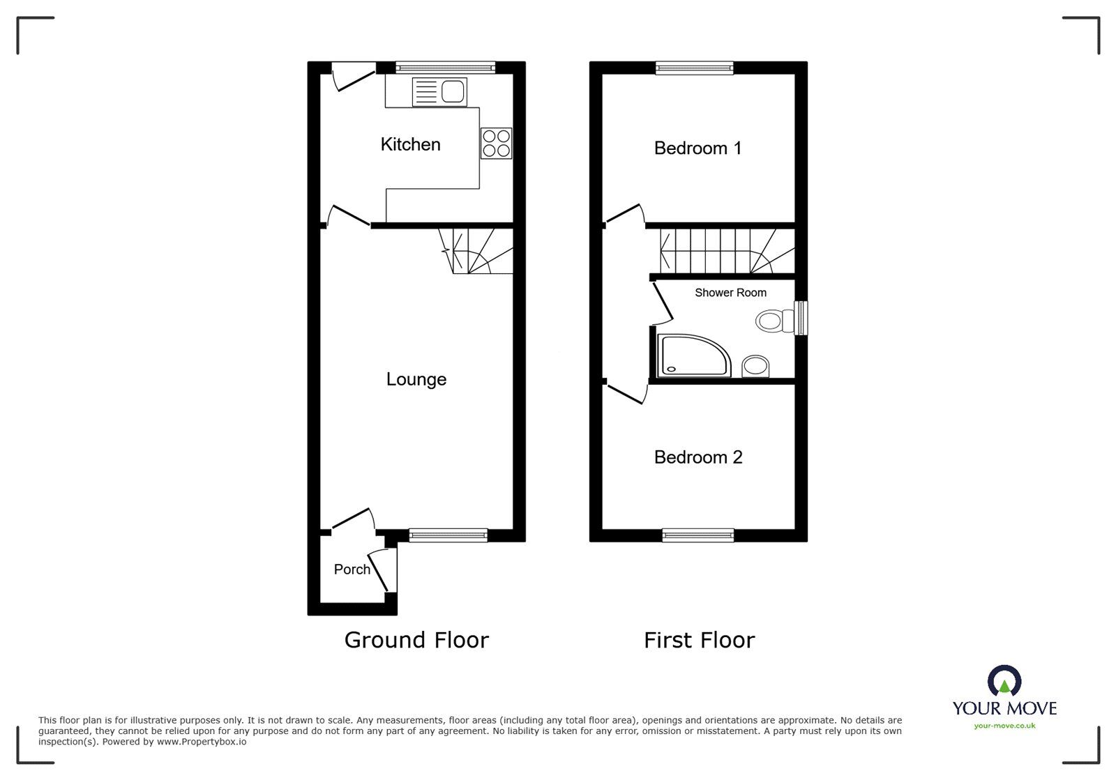 Floorplan of 2 bedroom Semi Detached House for sale, Brookside, Barlestone, Leicestershire, CV13