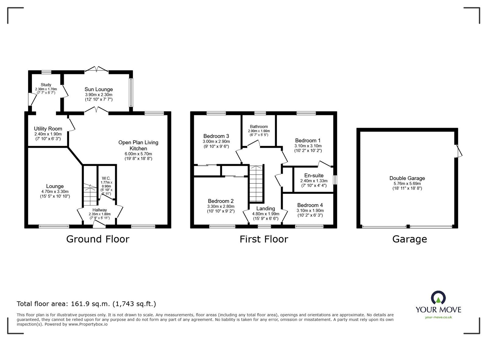 Floorplan of 4 bedroom Detached House for sale, Field Close, Wolvey, LE10