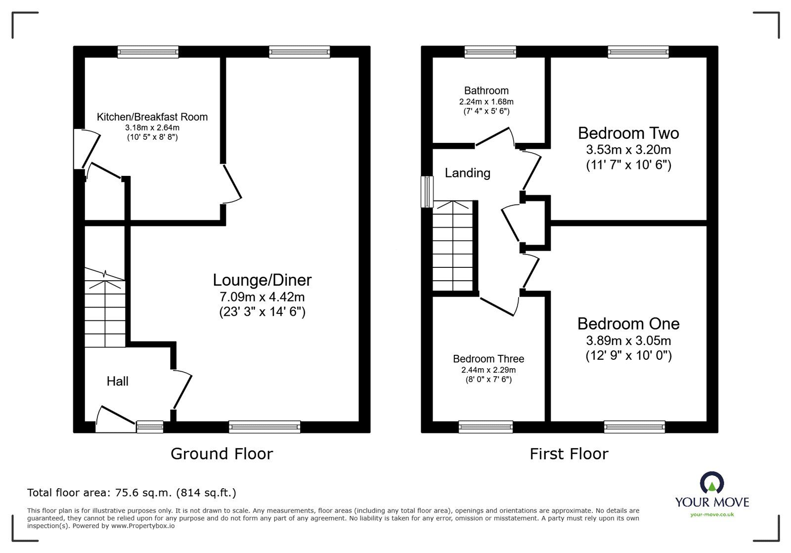 Floorplan of 3 bedroom Detached House for sale, Aster Way, Burbage, Leicestershire, LE10