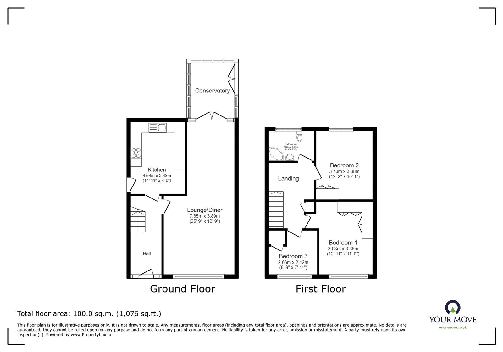 Floorplan of 3 bedroom Detached House for sale, Clint Hill Drive, Stoney Stanton, Leicestershire, LE9
