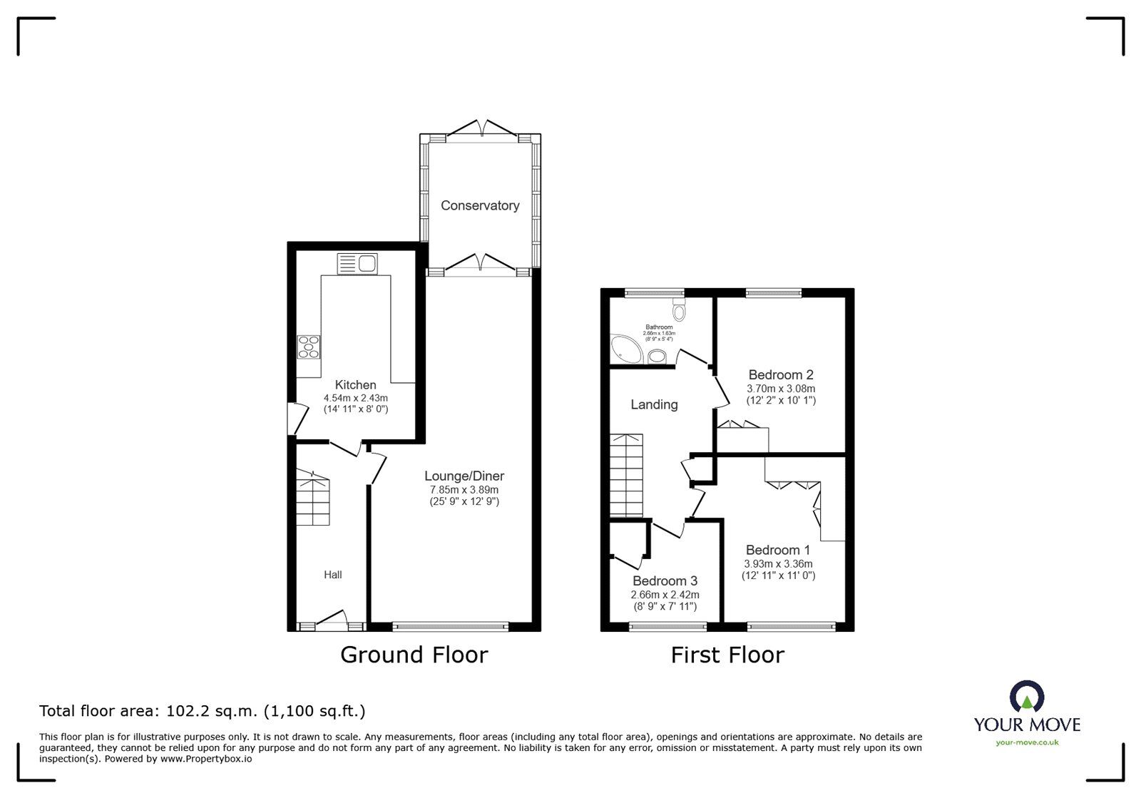 Floorplan of 3 bedroom Detached House for sale, Clint Hill Drive, Stoney Stanton, Leicestershire, LE9