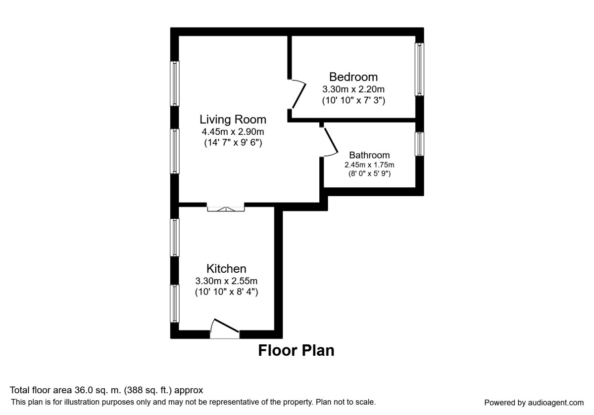 Floorplan of 1 bedroom Flat for sale, Regent Court, Hinckley, Leicestershire, LE10