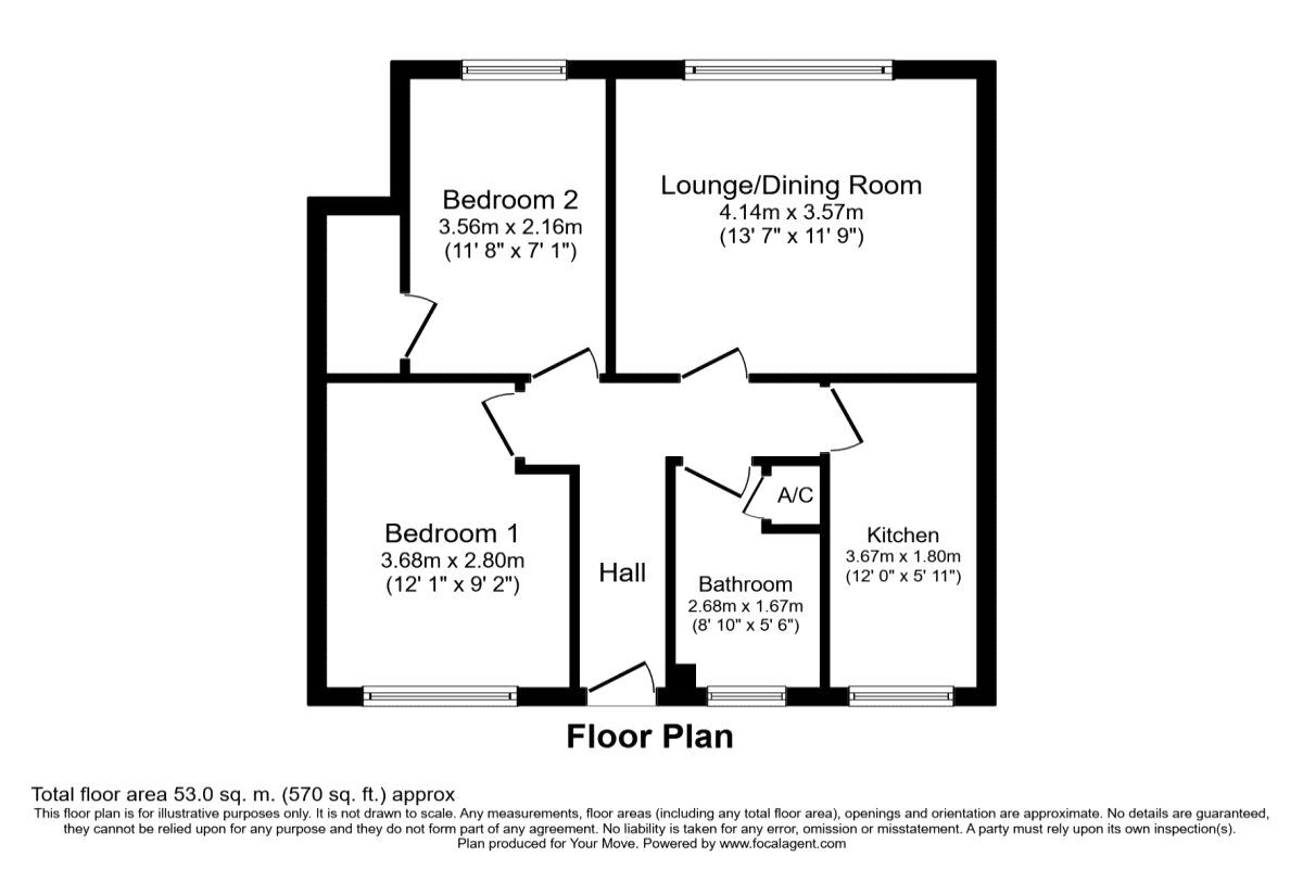 Floorplan of 2 bedroom Flat to rent, Station Road, Hinckley, Leicestershire, LE10