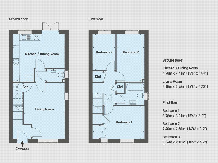 Floorplan of 3 bedroom Semi Detached House to rent, Bartlam Close, Barlestone, Leicestershire, CV13
