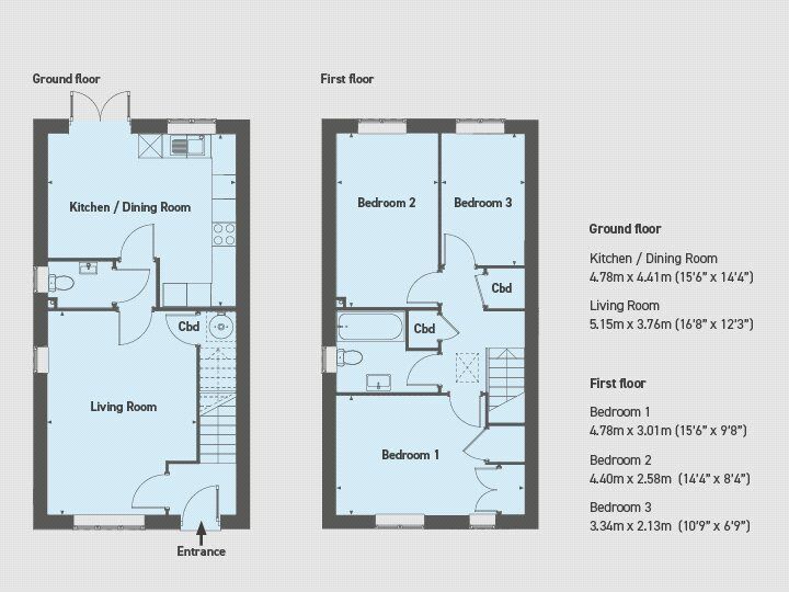 Floorplan of 3 bedroom Semi Detached House to rent, Bartlam Close, Barlestone, Leicestershire, CV13