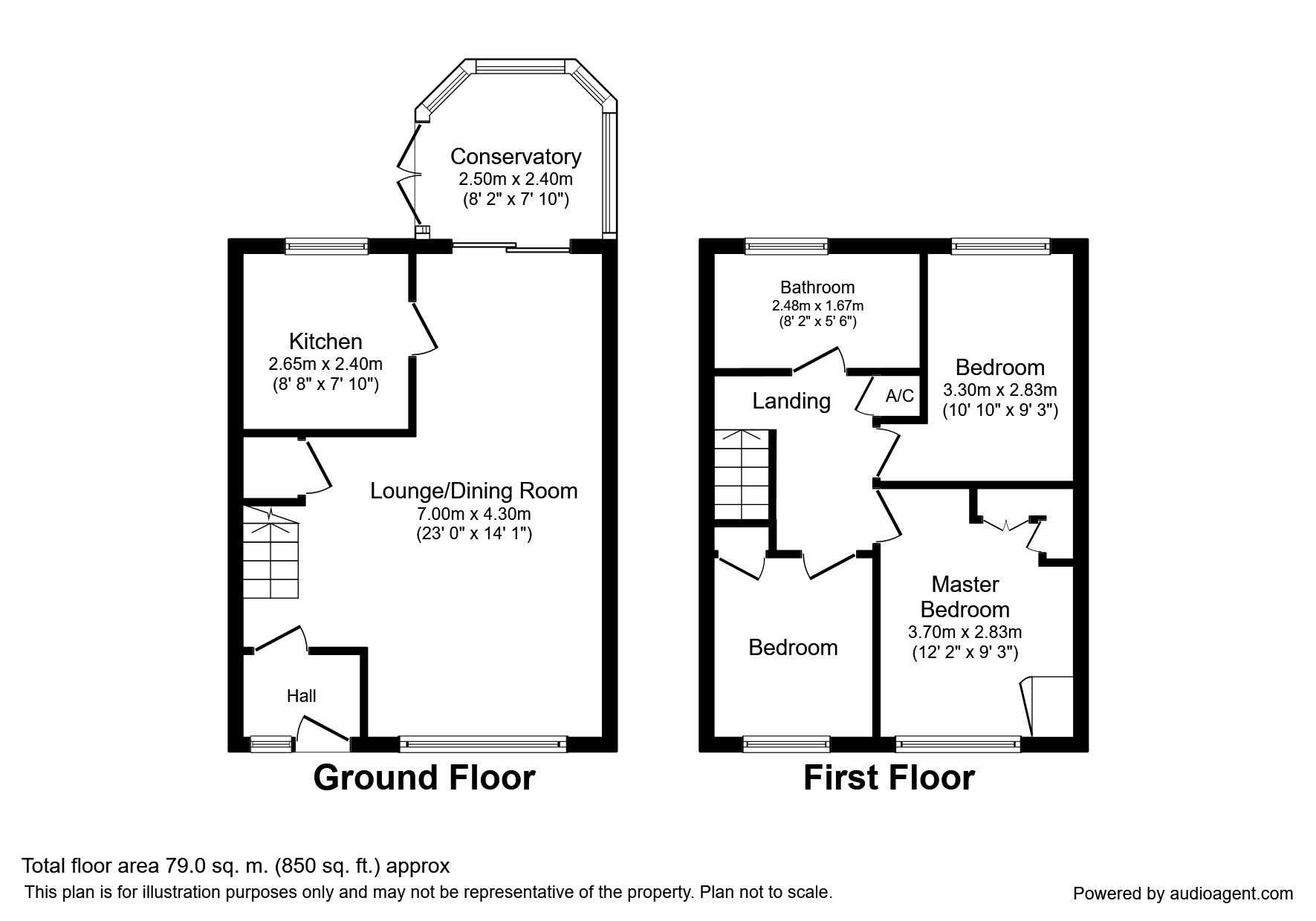Floorplan of 3 bedroom  House to rent, Saxon Avenue, Stotfold, Hertfordshire, SG5