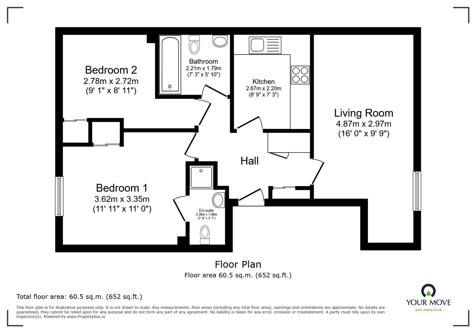 Floorplan of 2 bedroom Flat to rent, Sanders Place Walsworth Road, Hitchin, Hertfordshire, SG4