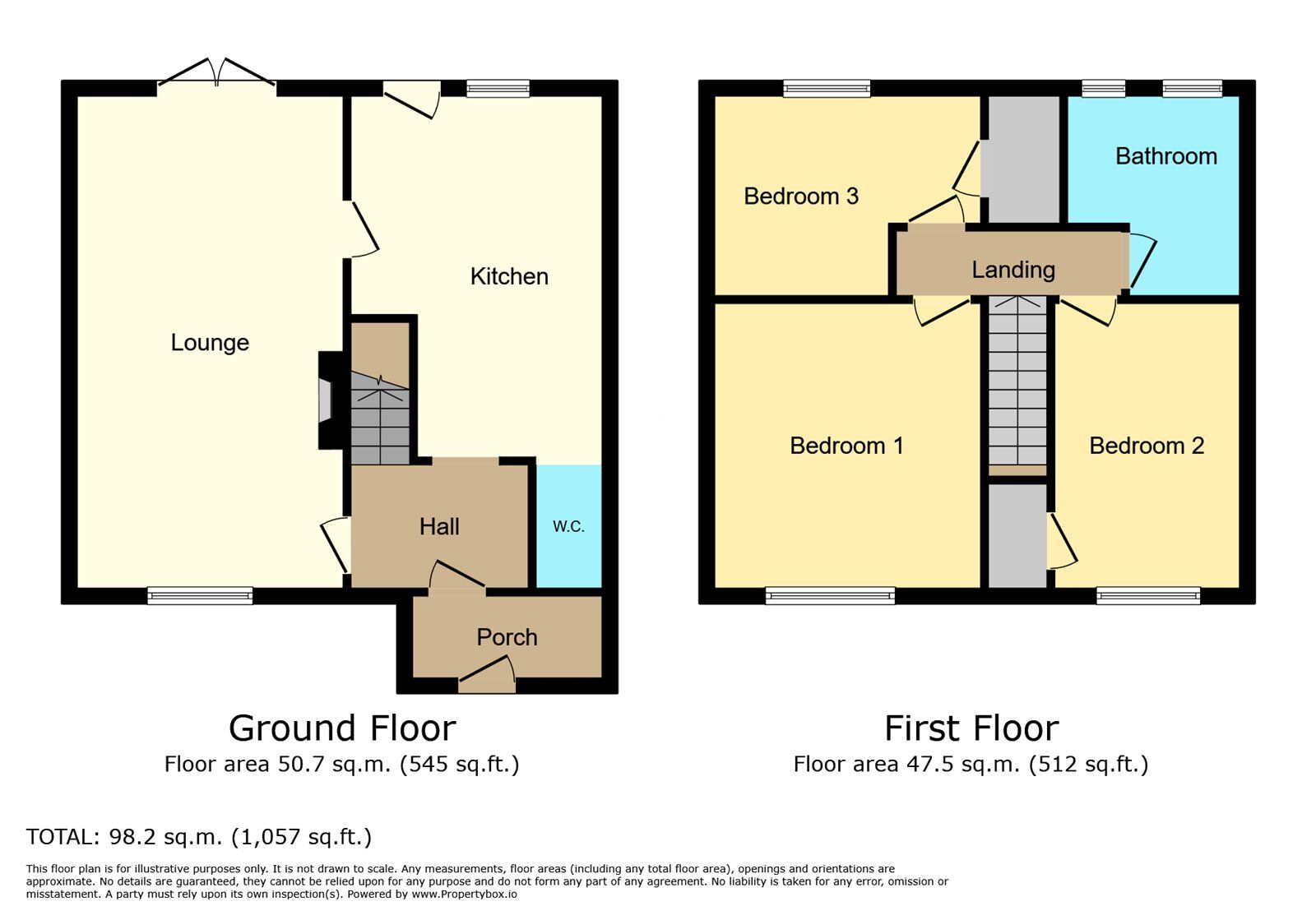 Floorplan of 3 bedroom  House to rent, Pankhurst Crescent, Stevenage, Hertfordshire, SG2