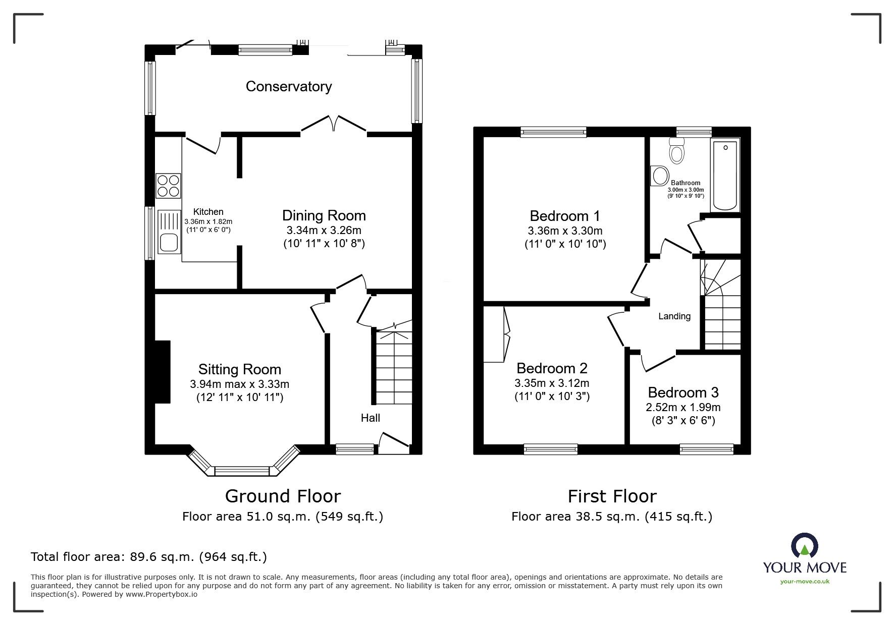 Floorplan of 3 bedroom End Terrace House for sale, Heathfield Road, Hitchin, Hertfordshire, SG5