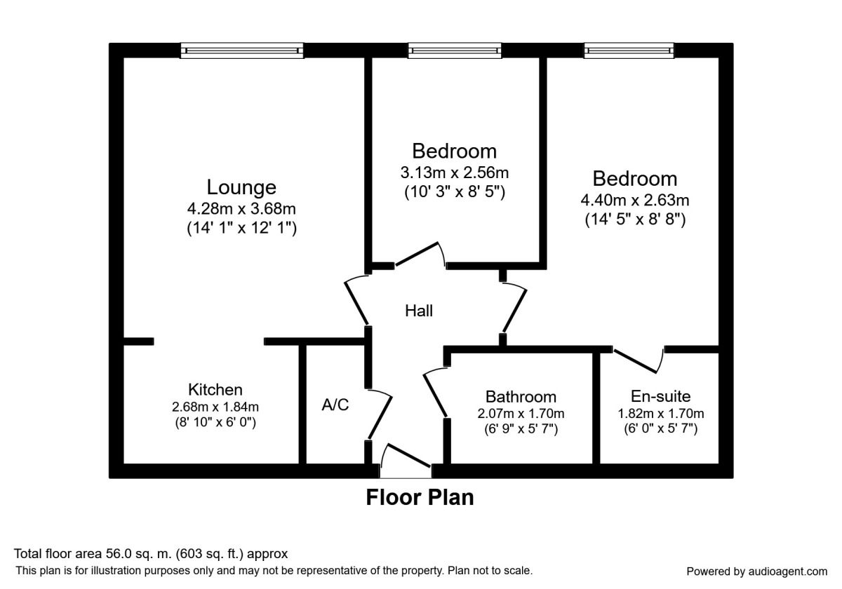 Floorplan of 2 bedroom  Flat to rent, Aylward Drive, Stevenage, Hertfordshire, SG2