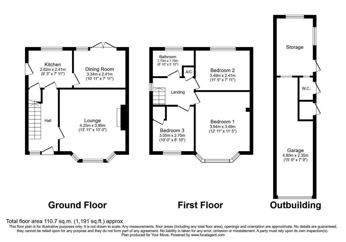 Floorplan of 3 bedroom Semi Detached House to rent, Grange Road, Letchworth Garden City, Hertfordshire, SG6
