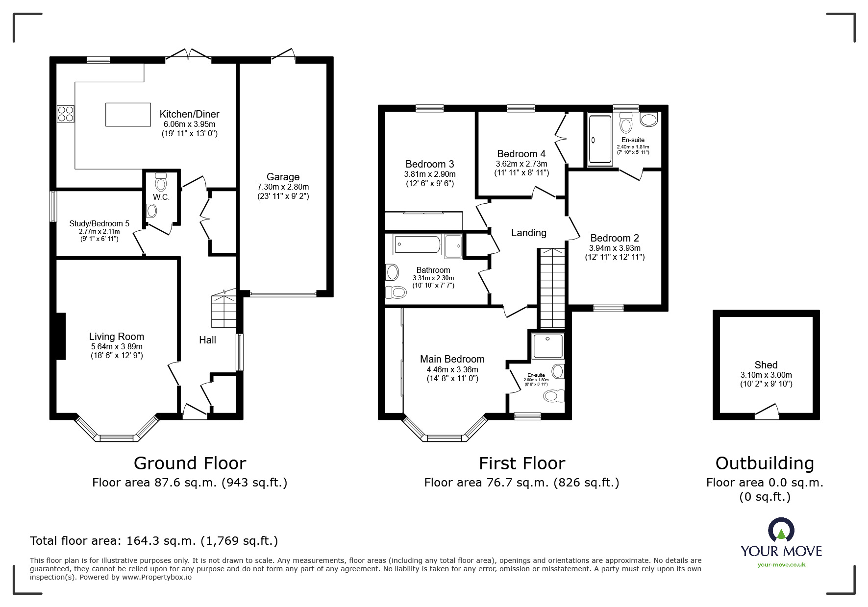 Floorplan of 4 bedroom Detached House for sale, Talbot Street, Hitchin, Hertfordshire, SG5