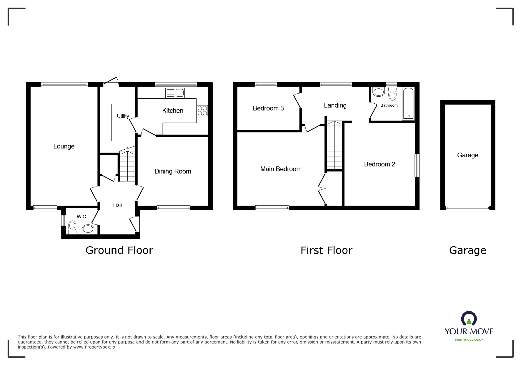 Floorplan of 3 bedroom Detached House for sale, Angotts Mead, Stevenage, Hertfordshire, SG1