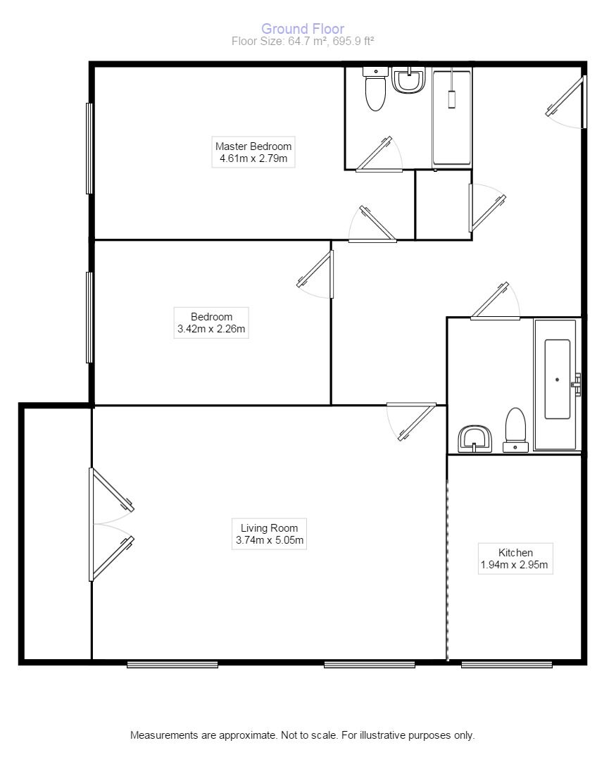 Floorplan of 2 bedroom  Flat to rent, Bridge Street, Hitchin, Hertfordshire, SG5