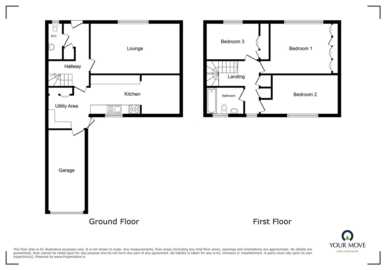 Floorplan of 3 bedroom Mid Terrace House to rent, Wisden Road, Stevenage, Hertfordshire, SG1