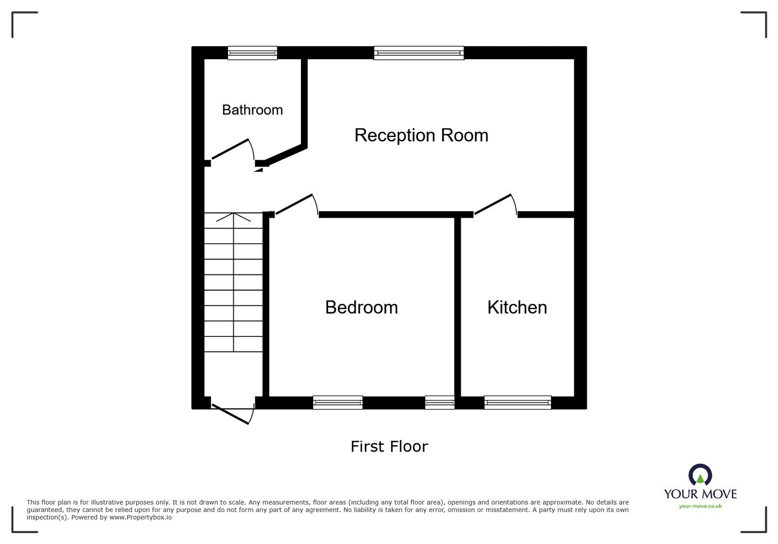 Floorplan of 1 bedroom Flat to rent, Durham Road, Stevenage, Hertfordshire, SG1