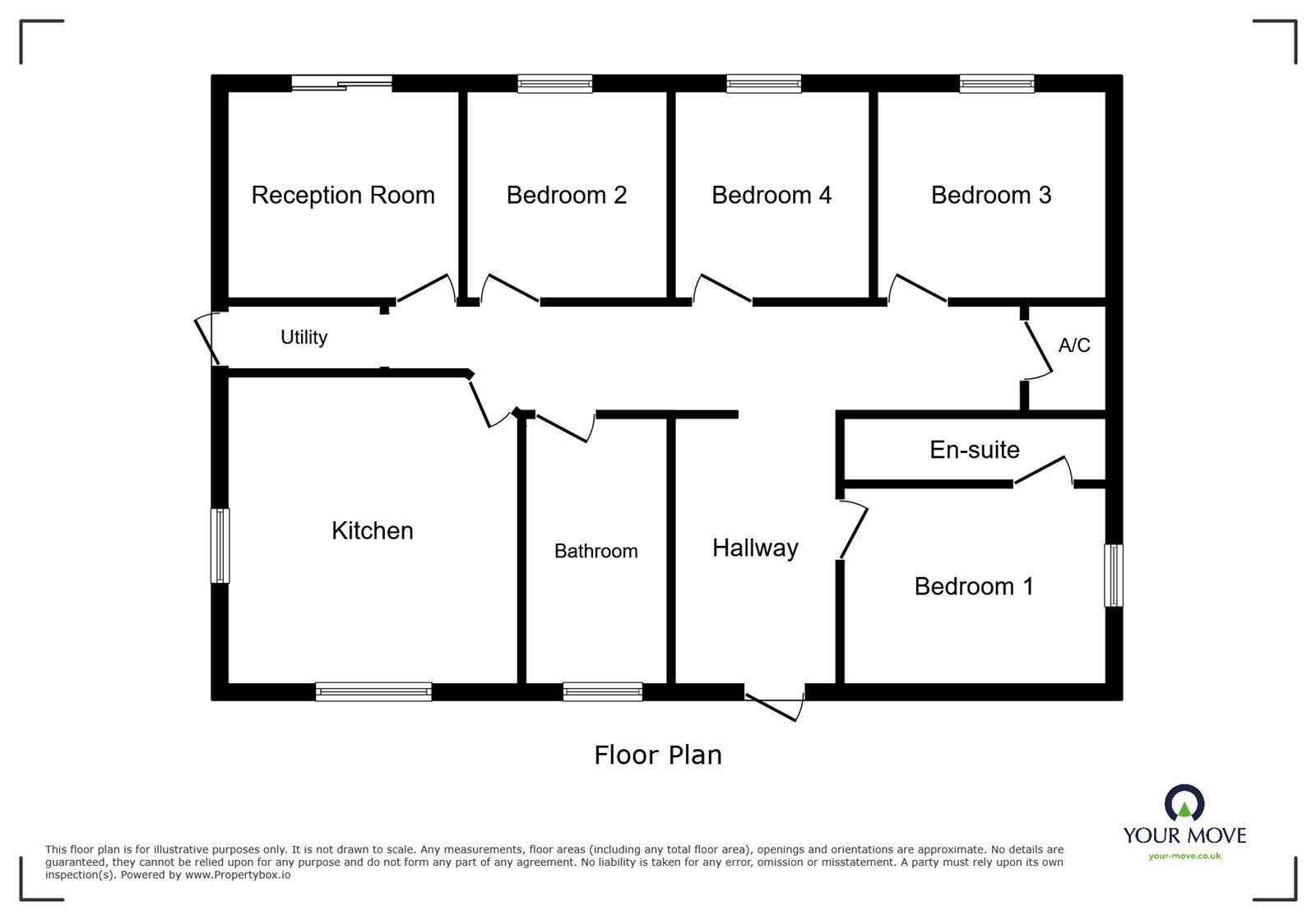 Floorplan of 4 bedroom Bungalow to rent, Compton Avenue, Luton, Bedfordshire, LU4