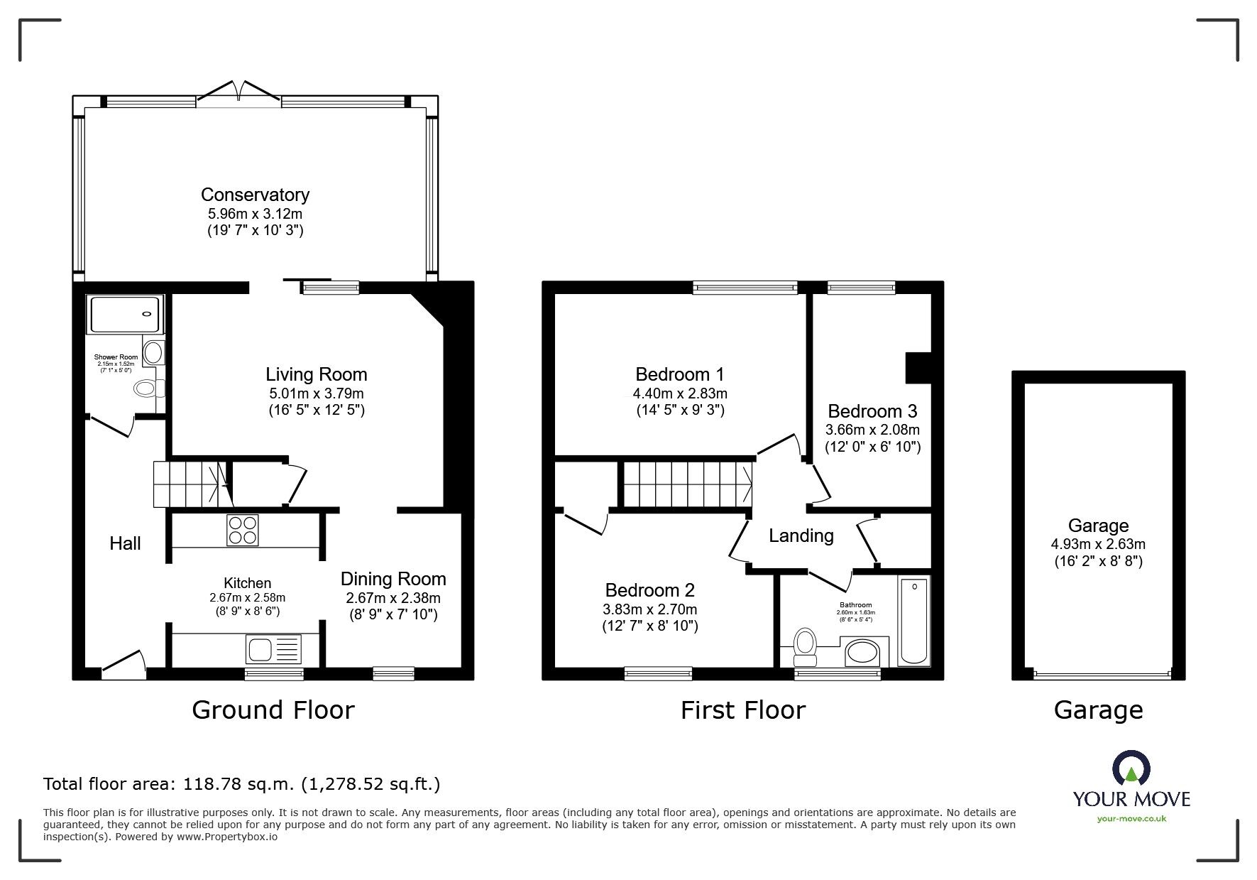 Floorplan of 3 bedroom Mid Terrace House for sale, Austen Paths, Stevenage, Hertfordshire, SG2