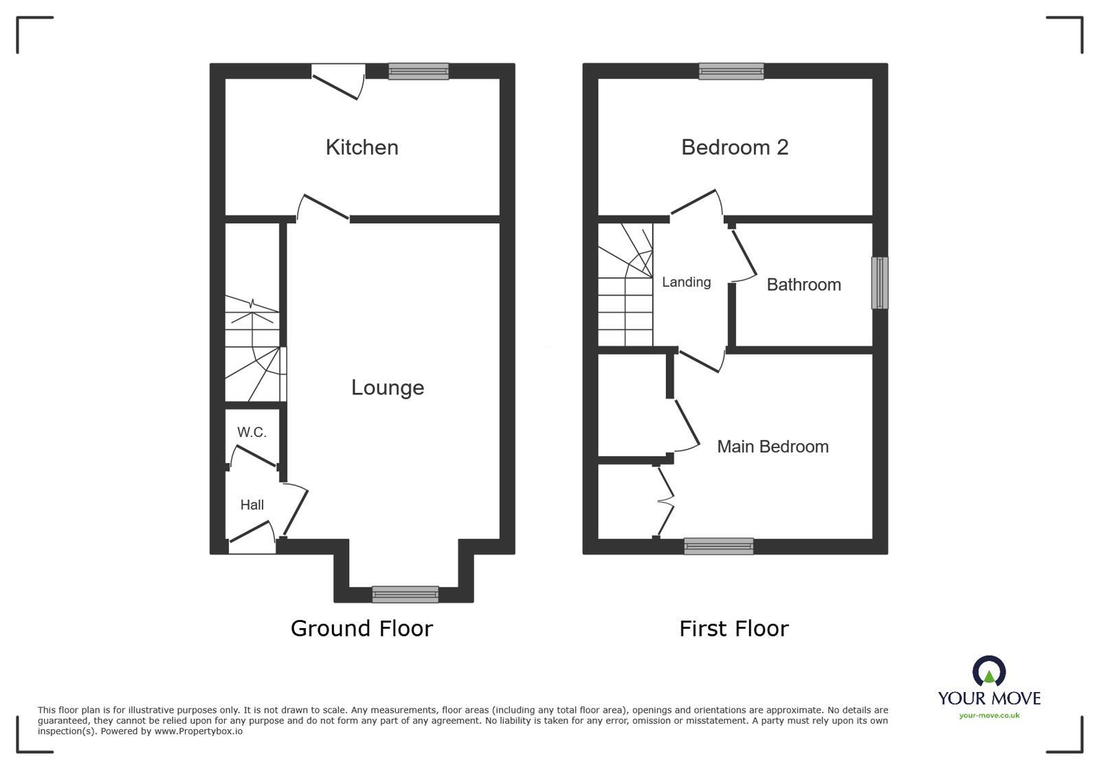 Floorplan of 2 bedroom End Terrace House to rent, Malthouse Green, Luton, Bedfordshire, LU2
