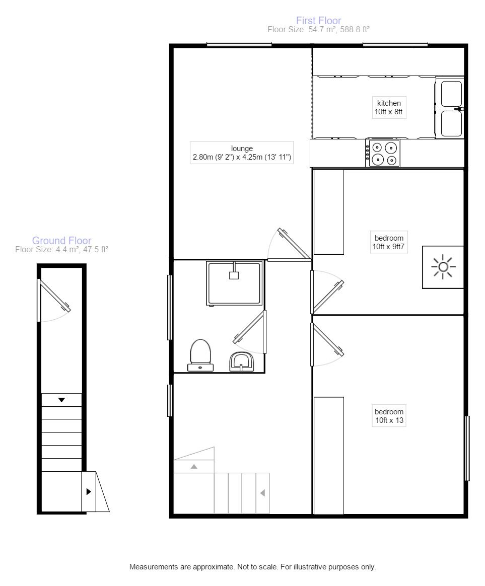 Floorplan of 2 bedroom  Flat to rent, Christmas Lane, High Halstow, Kent, ME3