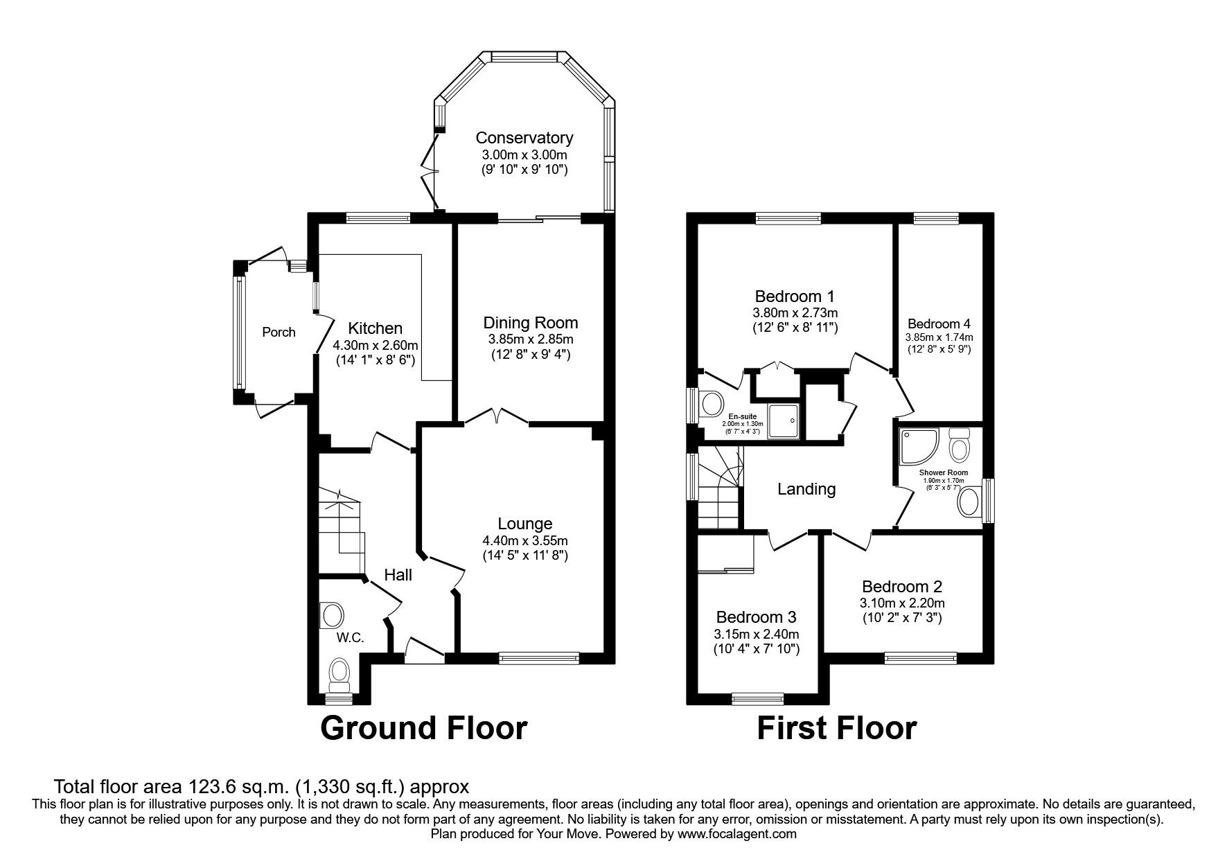 Floorplan of 4 bedroom Detached House for sale, Highgrove, Grain Road, Rochester, ME3