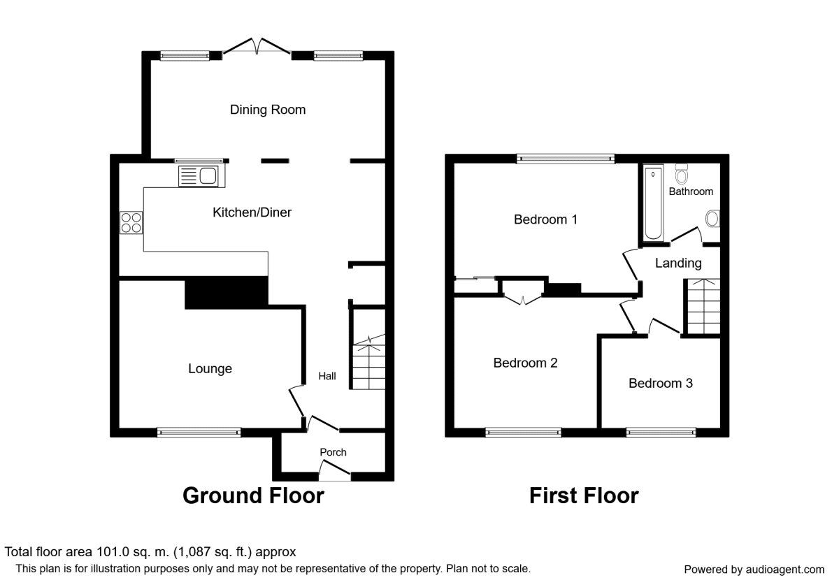 Floorplan of 3 bedroom Mid Terrace House for sale, Chapel Road, Isle of Grain, Kent, ME3