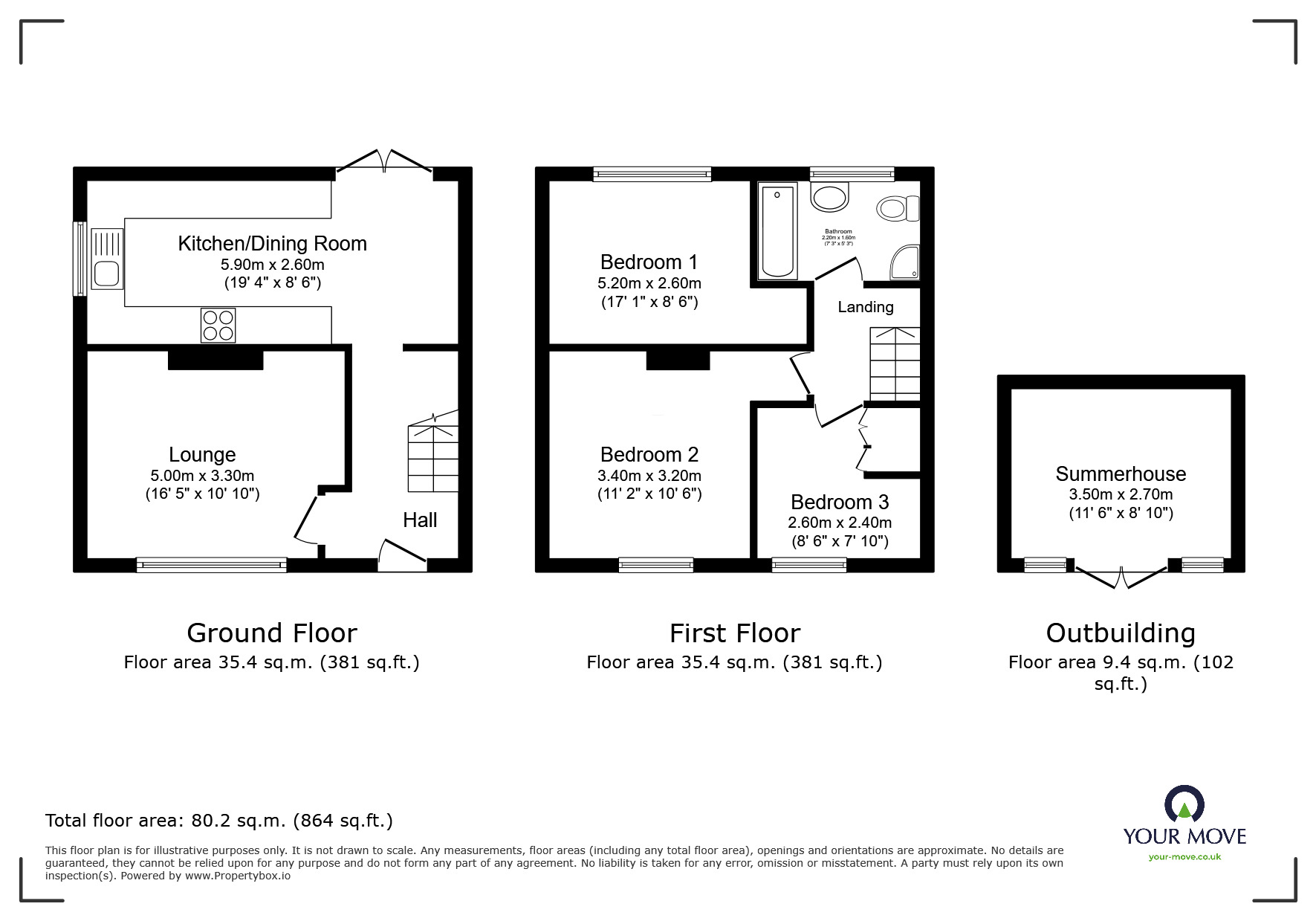 Floorplan of 3 bedroom Semi Detached House for sale, Harrison Drive, High Halstow, Kent, ME3