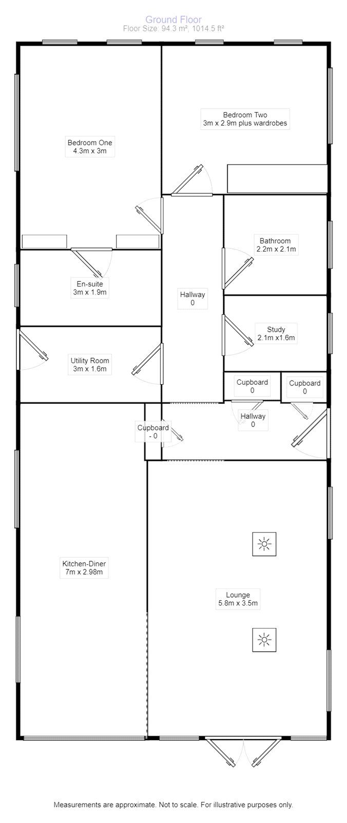 Floorplan of 2 bedroom  Property for sale, Peninsula Crescent, Hoo, Kent, ME3