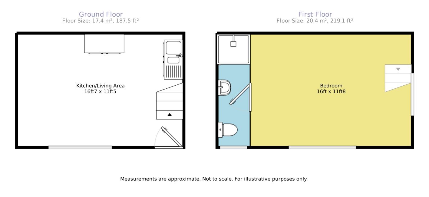 Floorplan of 1 bedroom Semi Detached House to rent, Bells Lane, Hoo, Kent, ME3