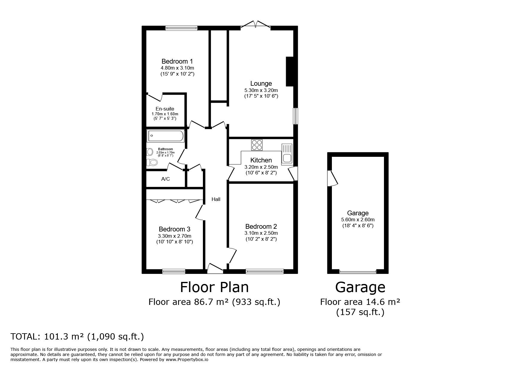 Floorplan of 3 bedroom Detached Bungalow for sale, Gypsy Way, High Halstow, Kent, ME3