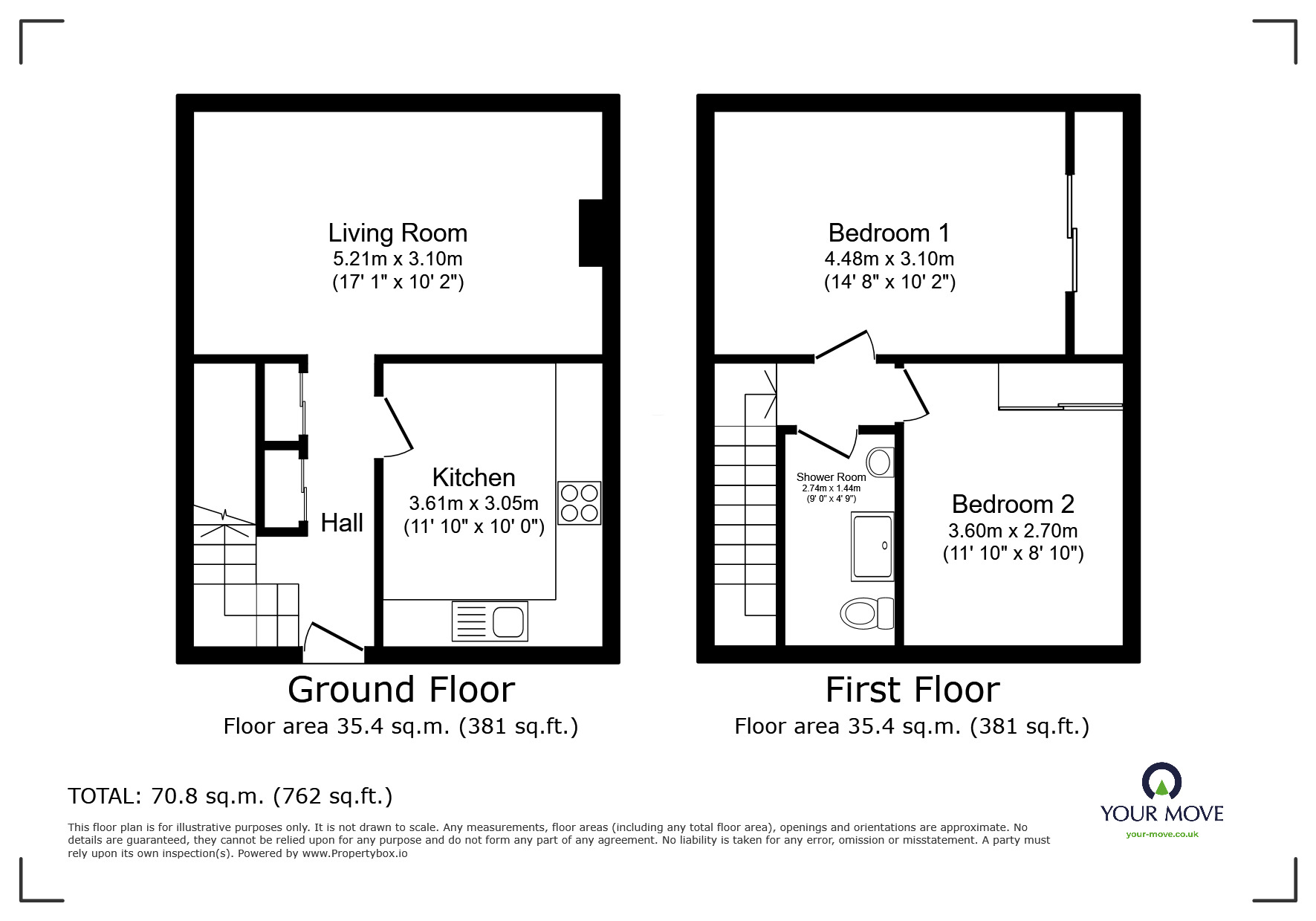 Floorplan of 2 bedroom  Flat to rent, Knights Road, Hoo, Kent, ME3