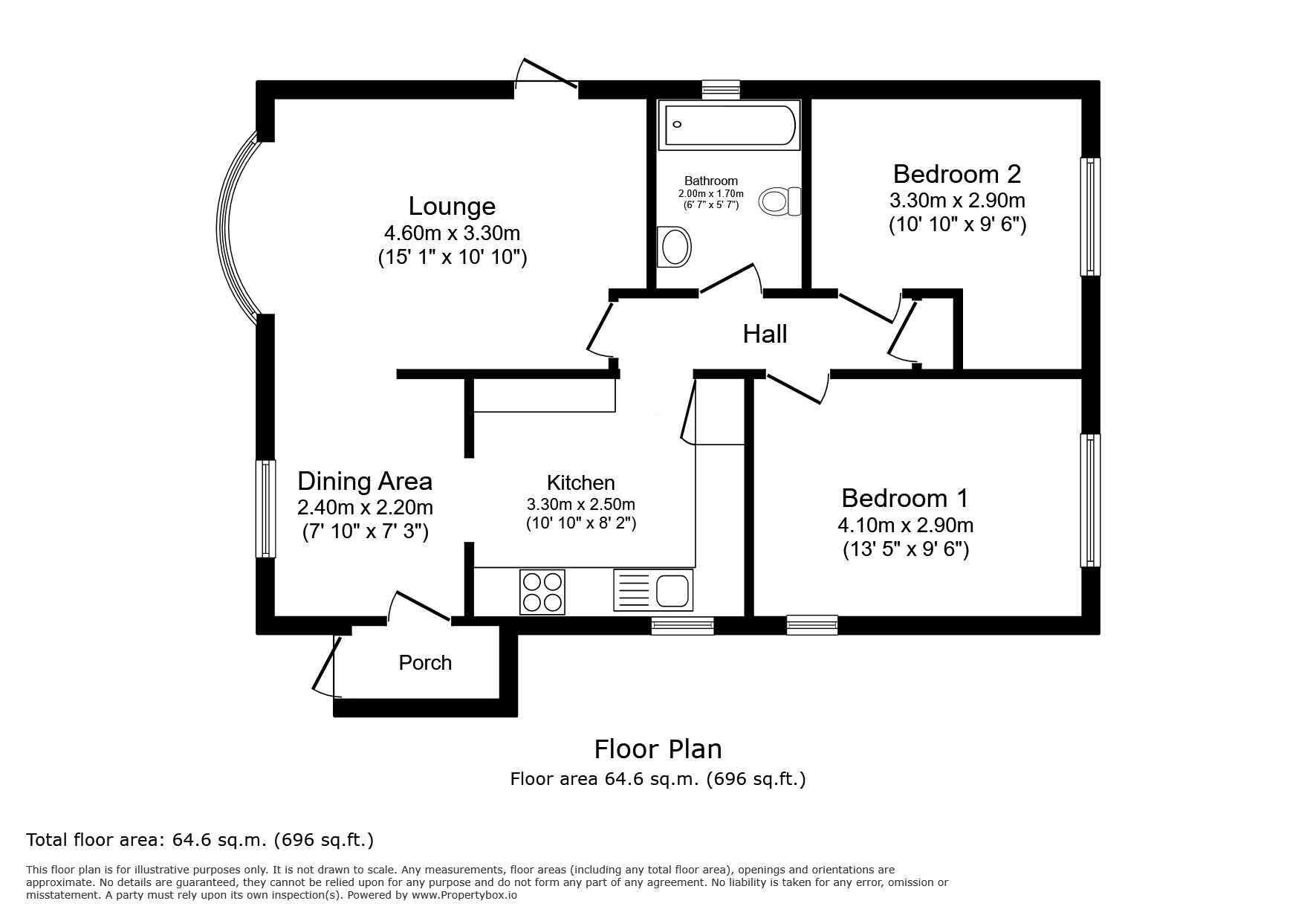 Floorplan of 2 bedroom Detached Property for sale, Kingsmead Park, Allhallows, Kent, ME3
