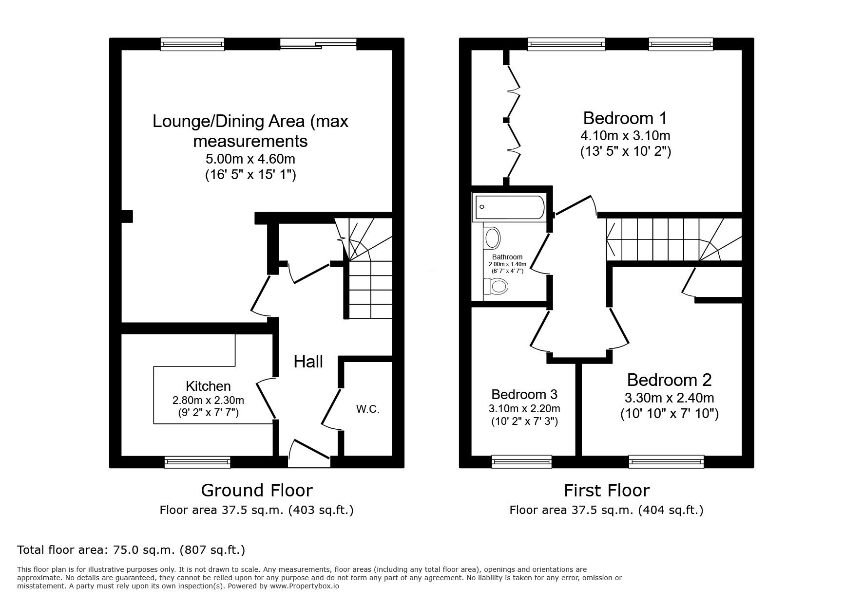 Floorplan of 3 bedroom Semi Detached House for sale, Holmes Close, High Halstow, Kent, ME3