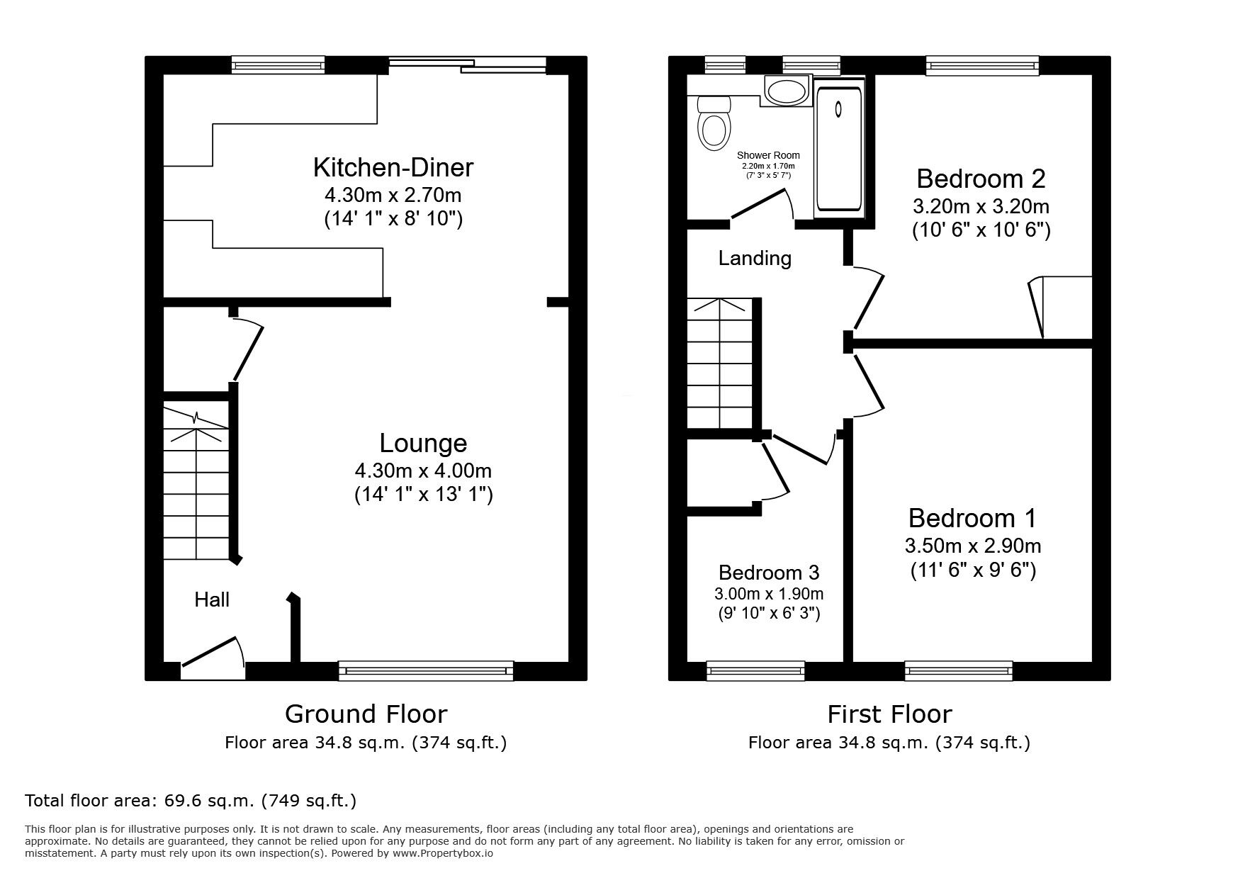 Floorplan of 3 bedroom Semi Detached House for sale, Fry Close, Isle of Grain, Kent, ME3