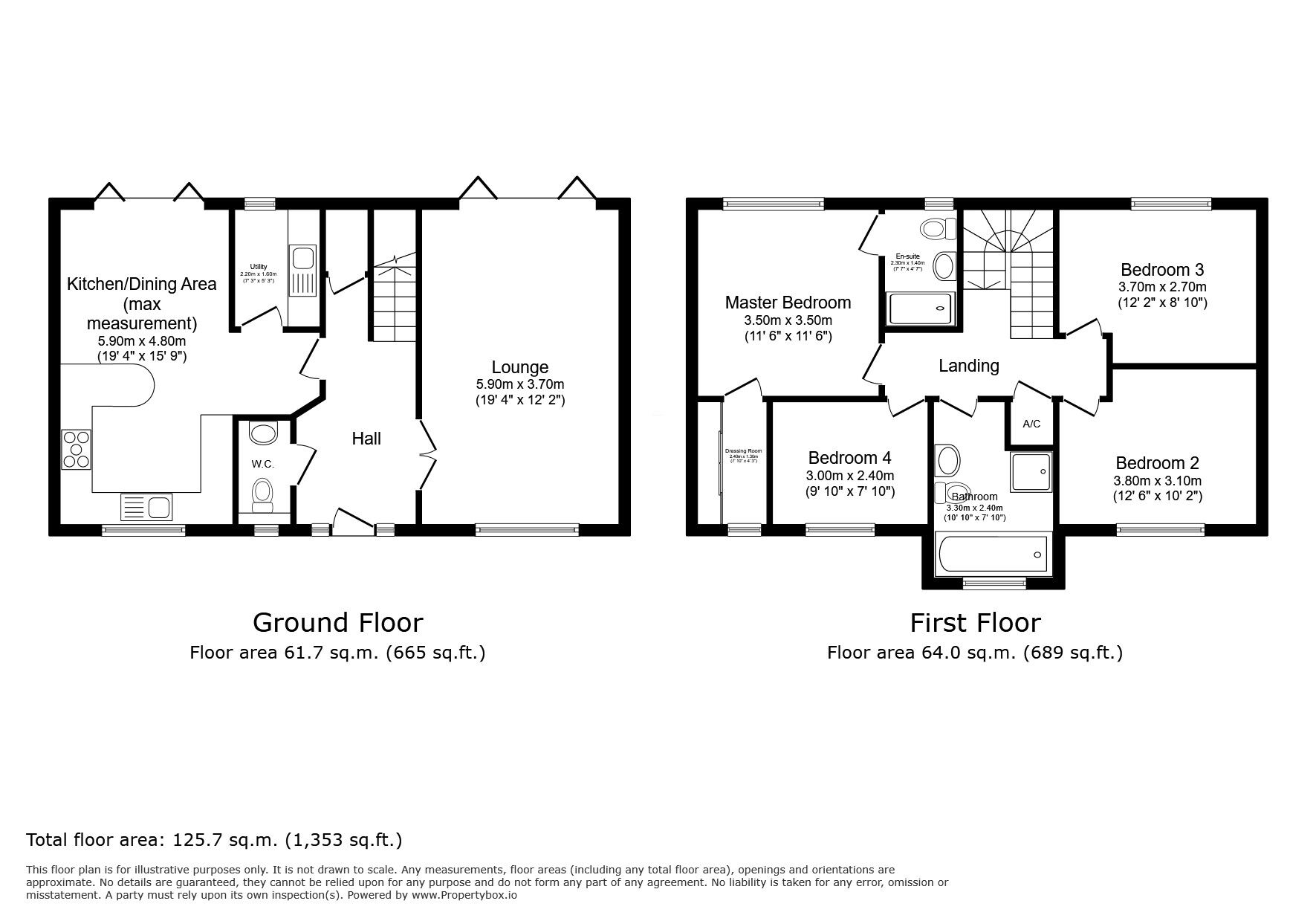 Floorplan of 4 bedroom Detached House for sale, Round Top Close, Cliffe Woods, Kent, ME3