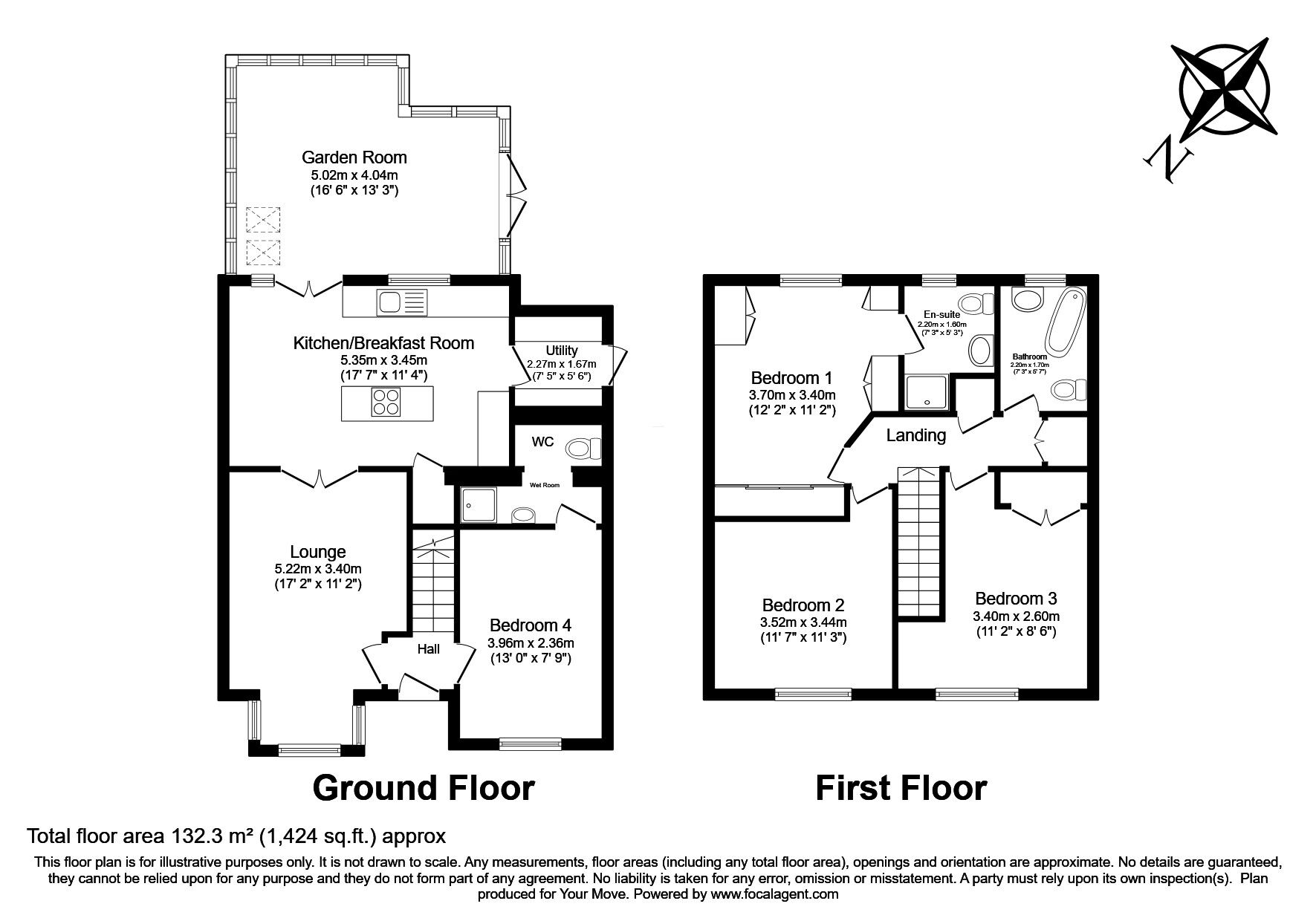 Floorplan of 4 bedroom Detached House for sale, Drayton Close, High Halstow, Kent, ME3
