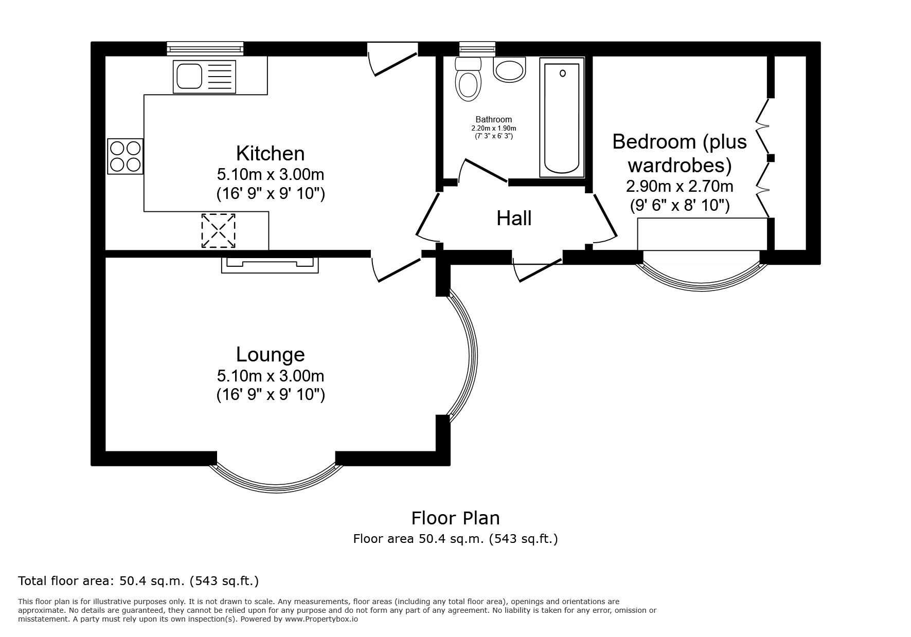 Floorplan of 1 bedroom Detached Property for sale, Hoo Marina Park, Vicarage Lane, Rochester, ME3