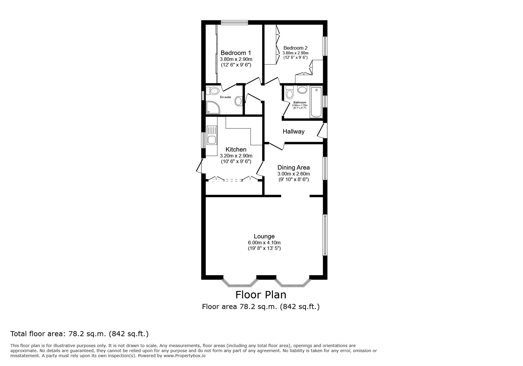 Floorplan of 2 bedroom Detached Property for sale, The Copse, Vicarage Lane, Rochester, ME3