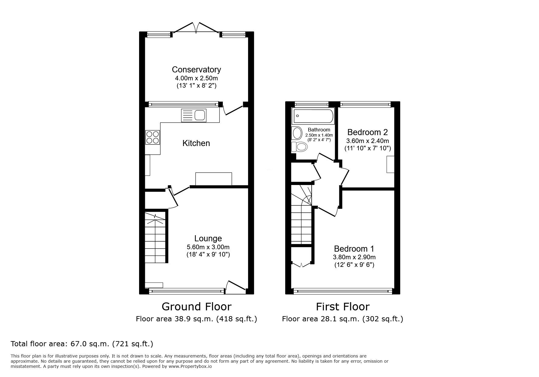 Floorplan of 2 bedroom Mid Terrace House for sale, Shelldrake Close, Isle of Grain, Kent, ME3