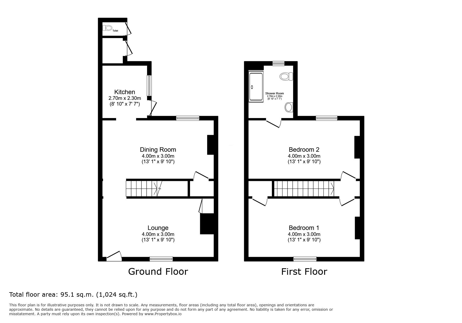 Floorplan of 2 bedroom End Terrace House for sale, Main Road, Hoo, Kent, ME3