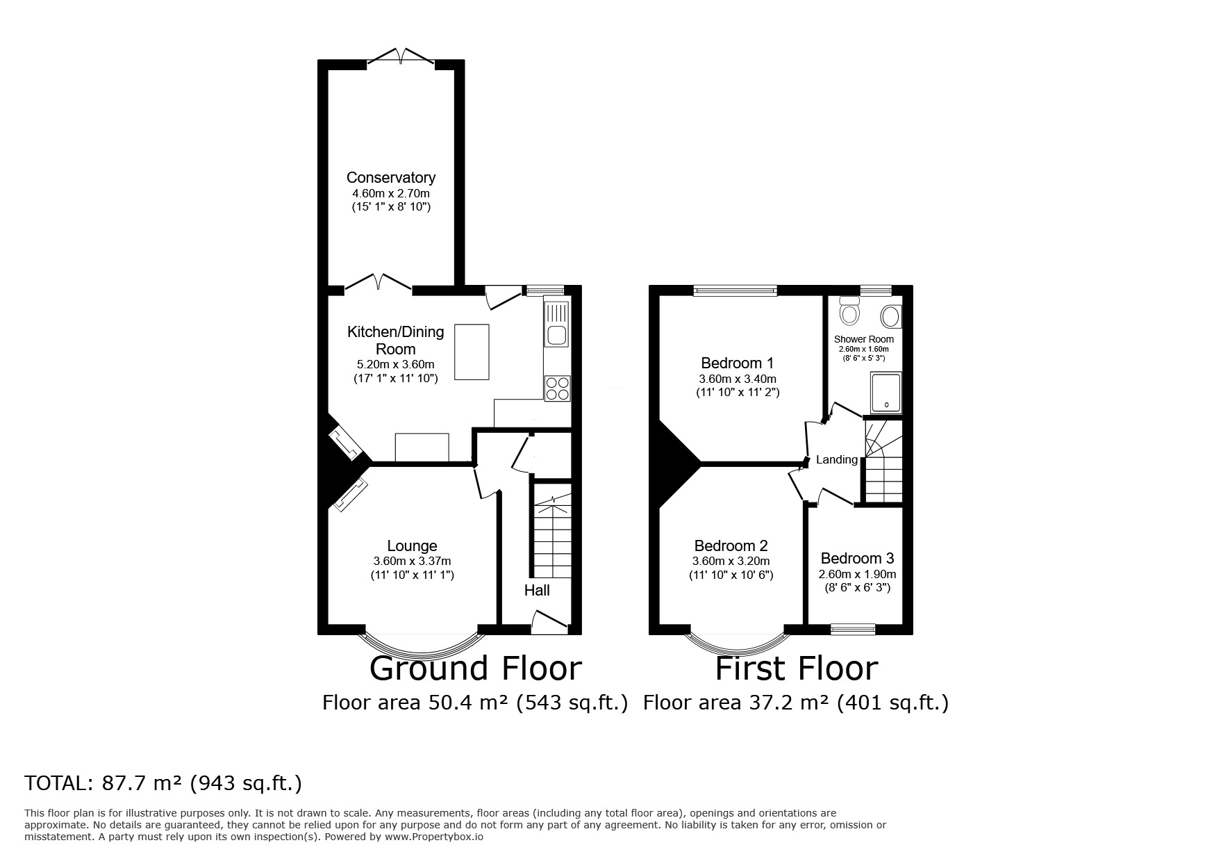 Floorplan of 3 bedroom Semi Detached House for sale, Higham Road, Wainscott, Kent, ME3