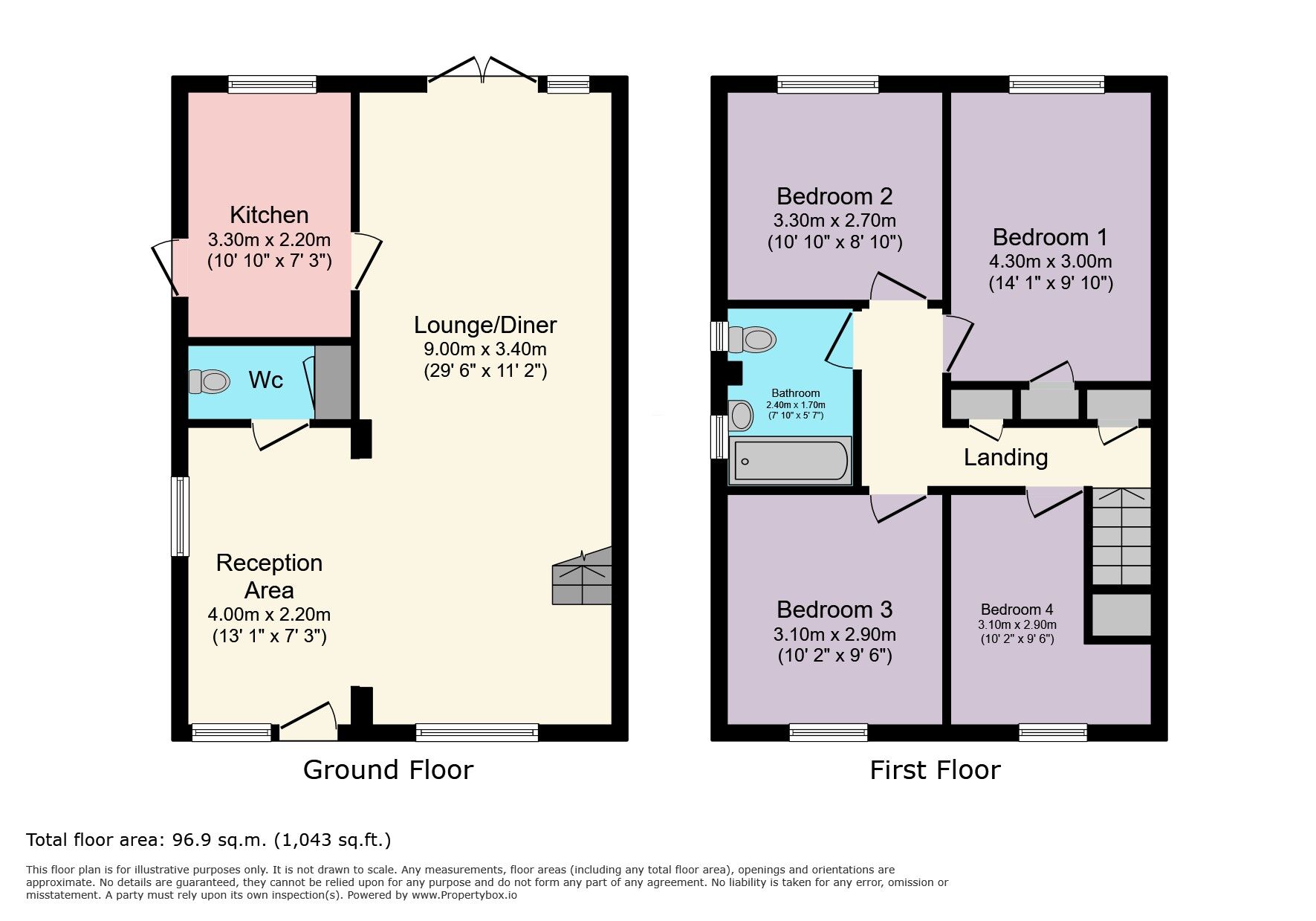 Floorplan of 4 bedroom Semi Detached House for sale, St. Davids Road, Allhallows, Kent, ME3