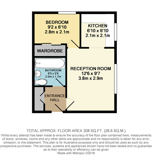 Floorplan of 1 bedroom Flat to rent, Plowman Close, London, N18