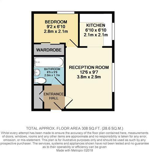 Floorplan of 1 bedroom Flat to rent, Plowman Close, Edmonton, London, N18