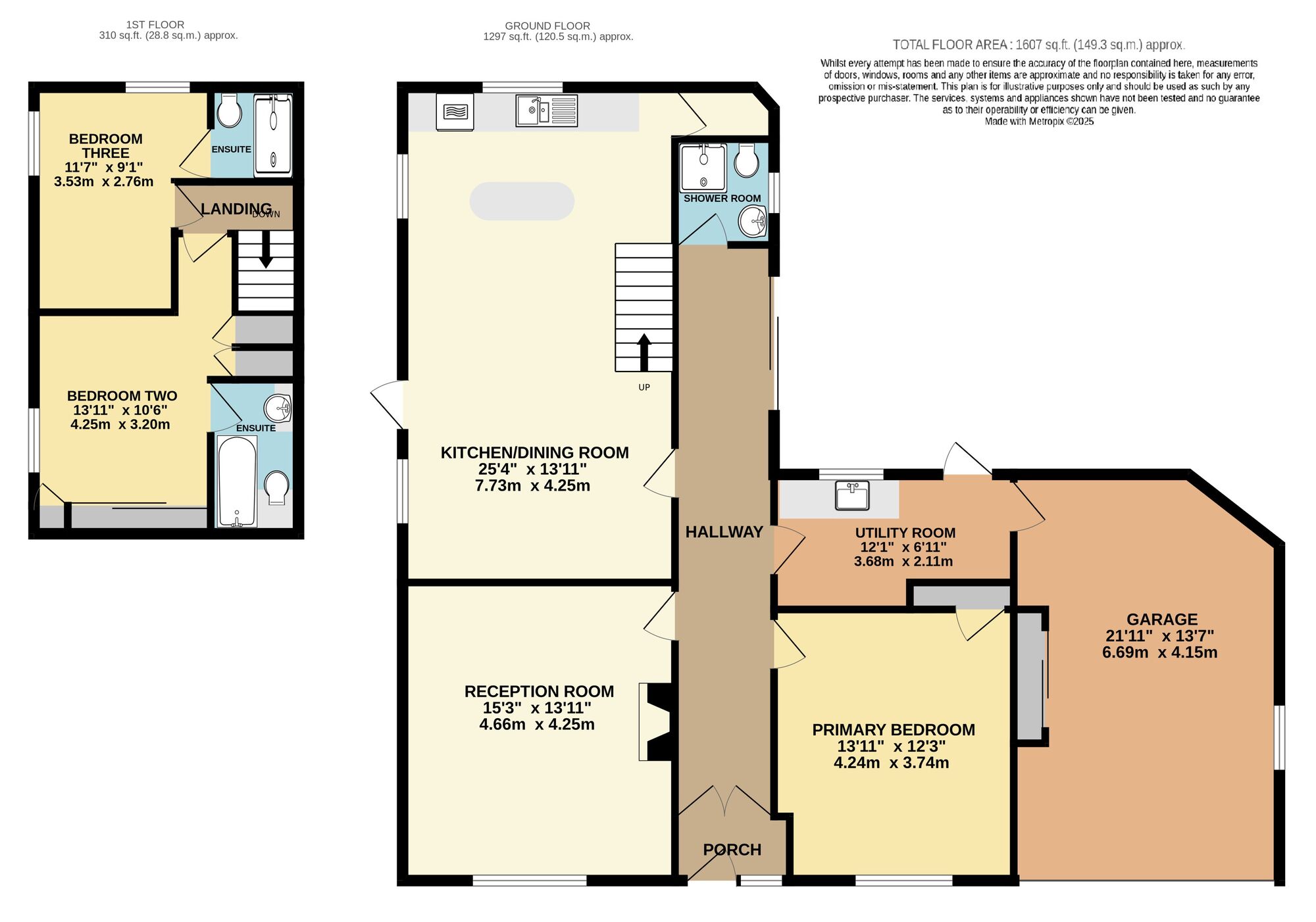 Floorplan of 3 bedroom Detached House for sale, The Street, Pulham St. Mary, Norfolk, IP21