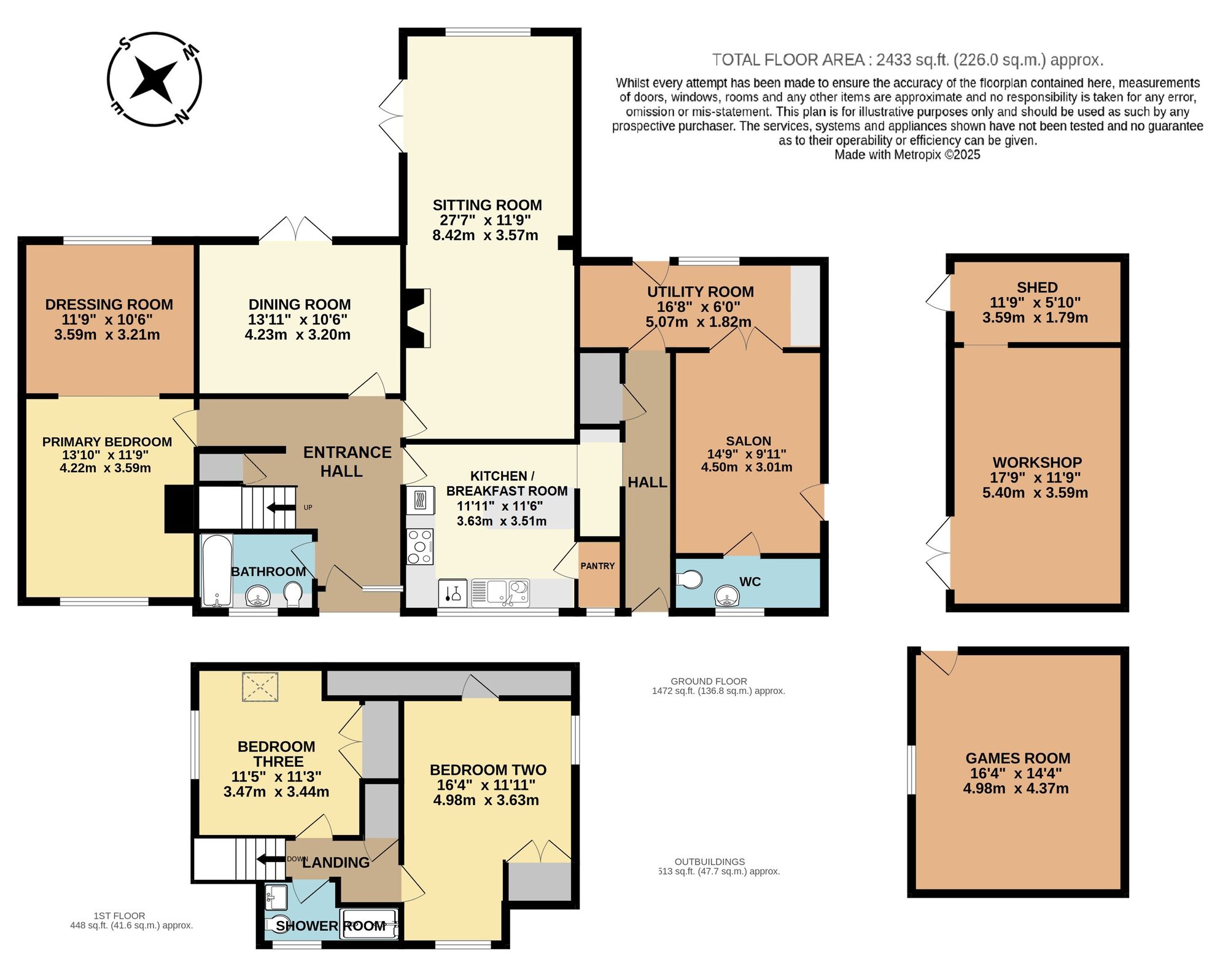 Floorplan of 3 bedroom Detached House for sale, The Street, Weybread, Suffolk, IP21